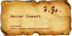 Heizer Zsanett névjegykártya