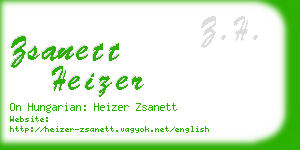 zsanett heizer business card